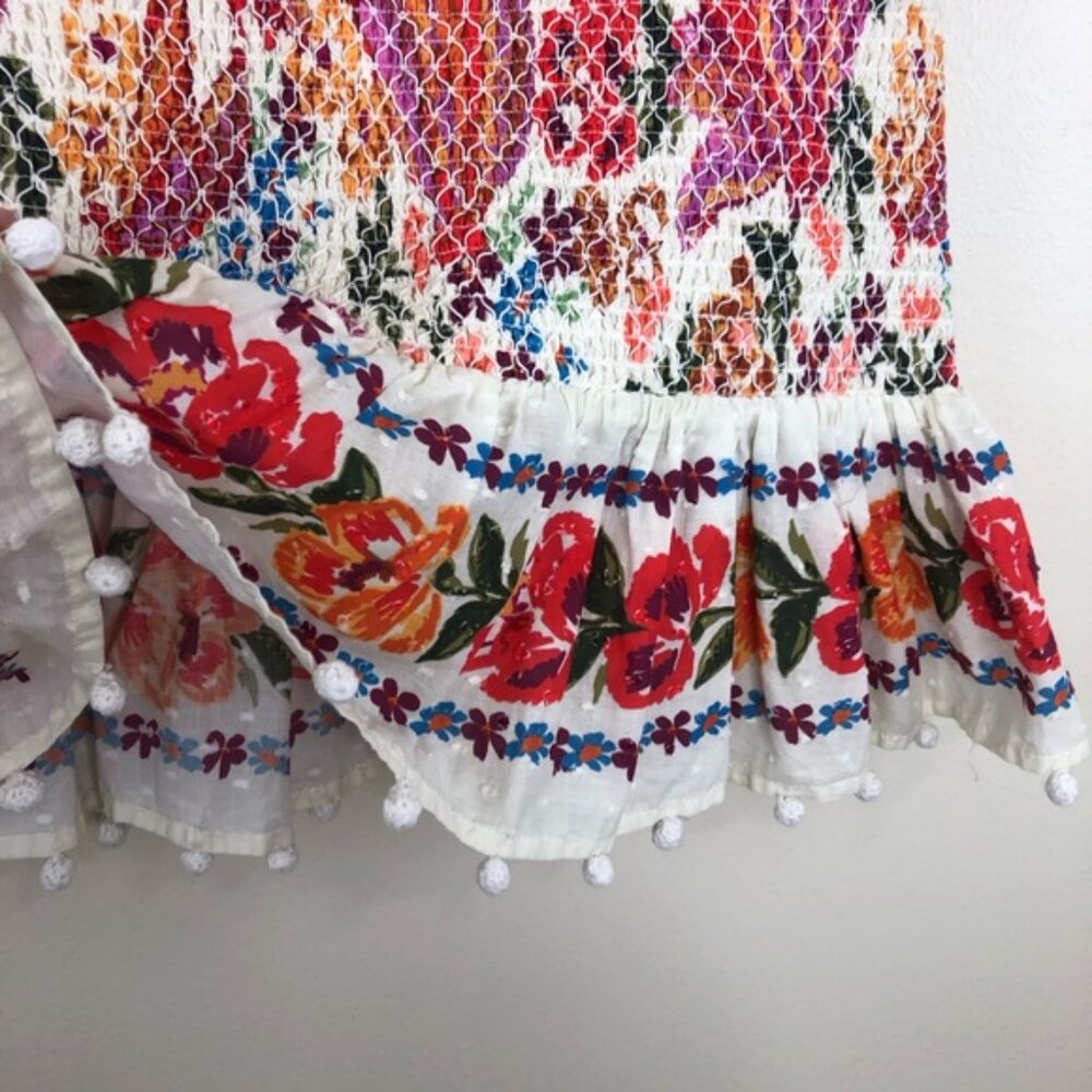 Farm Rio Spring Bananas Ruched Mini skirt size small - Picture 5 of 11